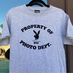 HUF x PLAYBOY * Grey Graphic Tee M